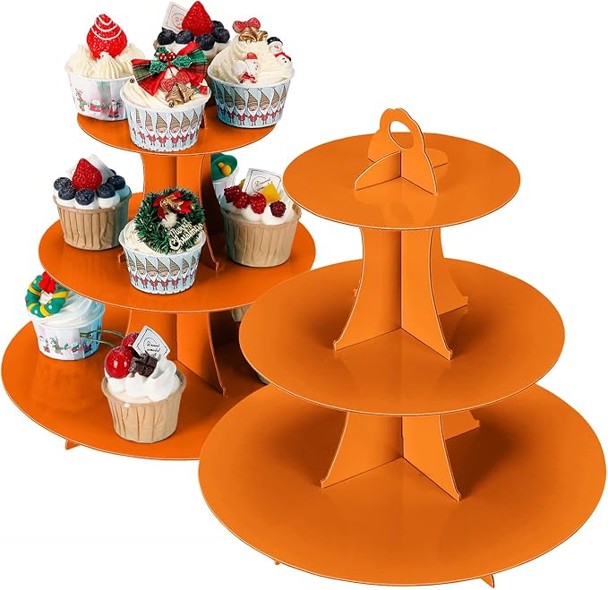 2Pcs 3-Tier Cupcake Stand, Cake Stand holder, Tiered DIY Cupcake Stand Tower by funnytrendypartysupplies