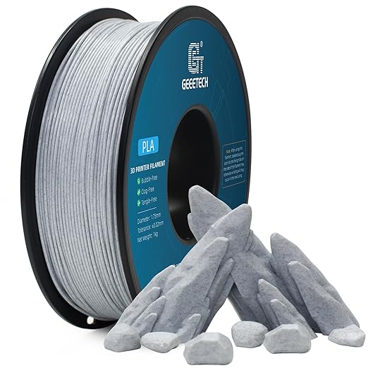 Geeetech Marble PLA 3D Printer Filament, Stone-Like Appearance, 1kg Spool by GEEETECH