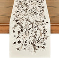 Artoid Mode Leaves and Flowers Cotton 210 GSM Winter Table Runner, Seasonal by ArtoidMode