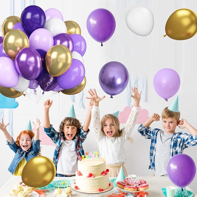 Purple and Gold Balloons - Image 5