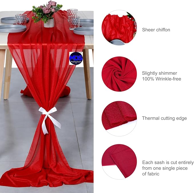 MDS Halloween Chiffon Table Runner - Image 6