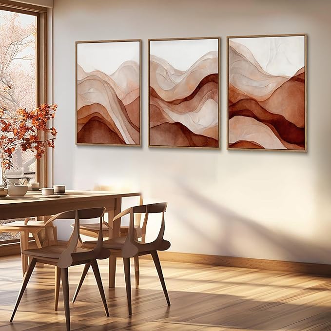 myusuar 3 Piece Large Abstract Framed Wall Art - Image 3