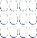 DISCOUNT PROMOS Stemless Wine Glasses by ARC 5.5 oz. Set of 12, Bulk Pack by DISCOUNTPROMOS