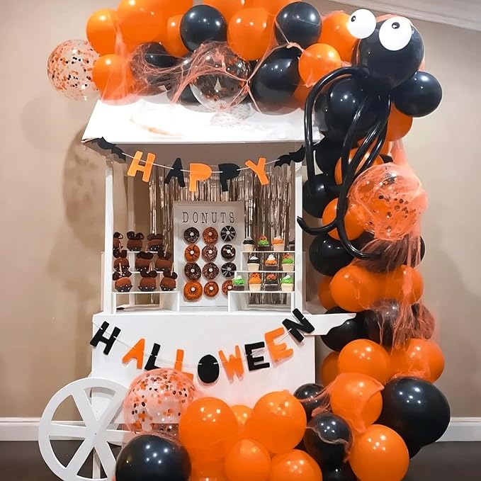 Halloween Black and Orange Balloons Set - Image 5