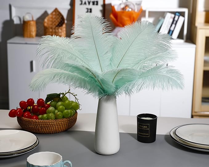 Ballinger Aqua Green Ostrich Feathers - Image 6