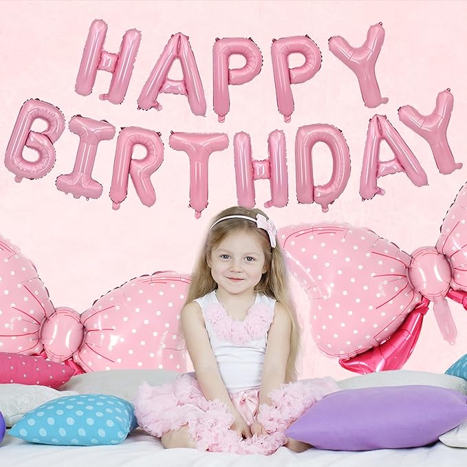 36 Inches Bow Foil Balloon Huge Bowtie Pink Balloon - Image 5