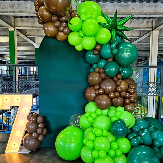 Brown and Green Balloons, 12 Inch Coffee Brown Emerald Dark Metallic Green - Image 7