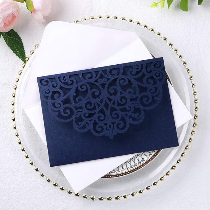 PONATIA 5.12 x 7.2 Laser Cut Invitation Pocket - Image 7