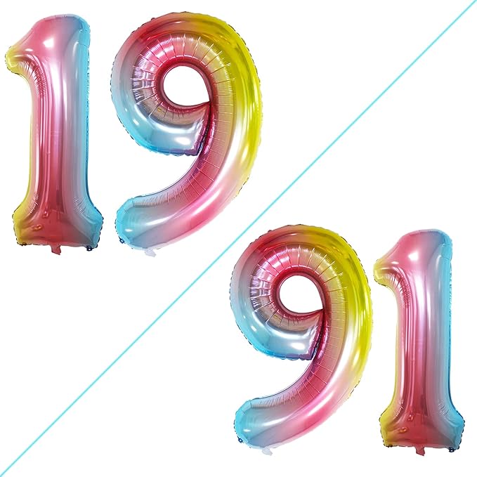 GOER Number 19 Balloons for 19th Birthday Sweet 19 Party Decorations, 42 Inch by GOER