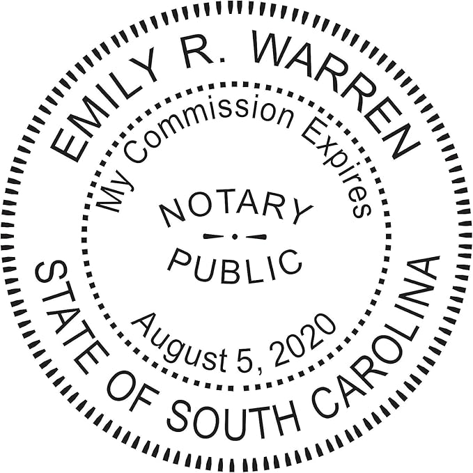 MaxMark Round Notary Pre-Inked Stamp by Maxmark
