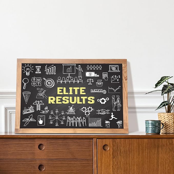 Magnetic Chalkboard for Wall Rustic Wood Framed Decorative Blackboard Sign for - Image 4