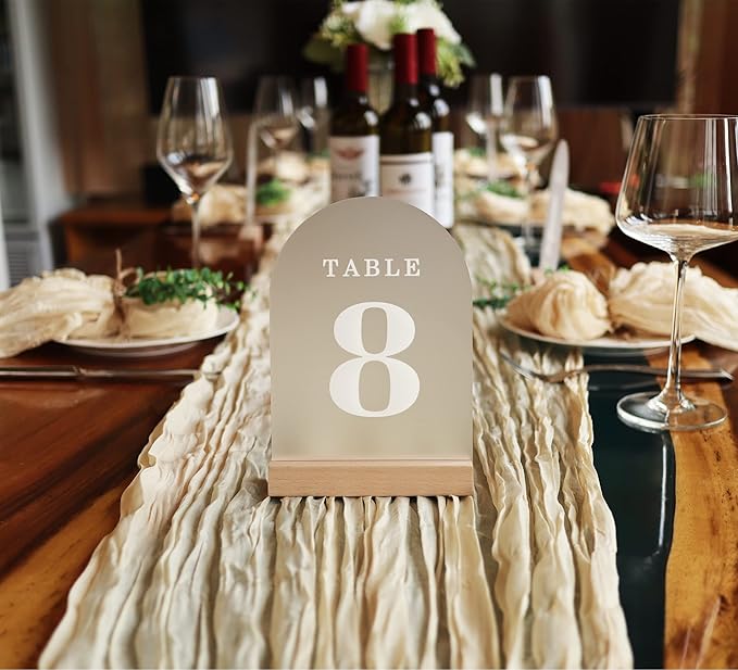 Wedding Table Numbers 1-25, Acrylic Arch Signs - Image 5