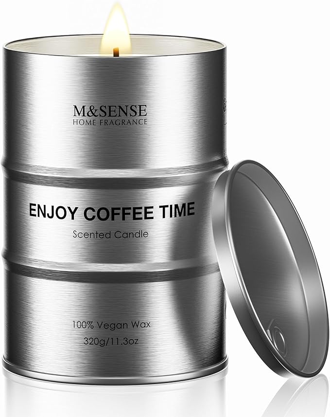 M&SENSE Scented Candle, Coffee Medium Jar Candle Gifts by MSENSE