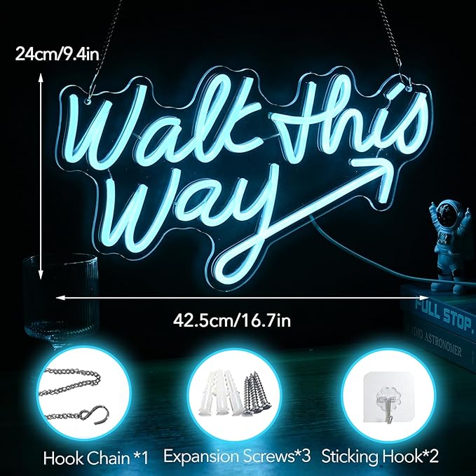 Walk This Way Neon Sign, Arrow Direction Neon Light, Neon Sign - Image 2