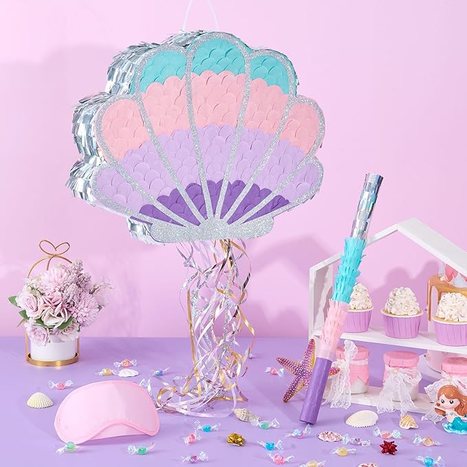 Wernnsai Mermaid Seashell Piñata - Image 2