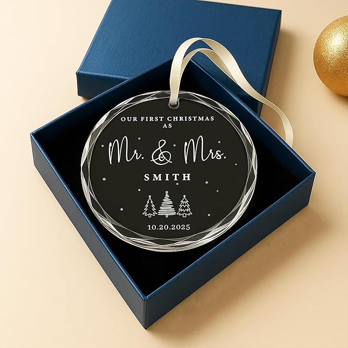 Personalized Glass Ornament 2025 - Image 2