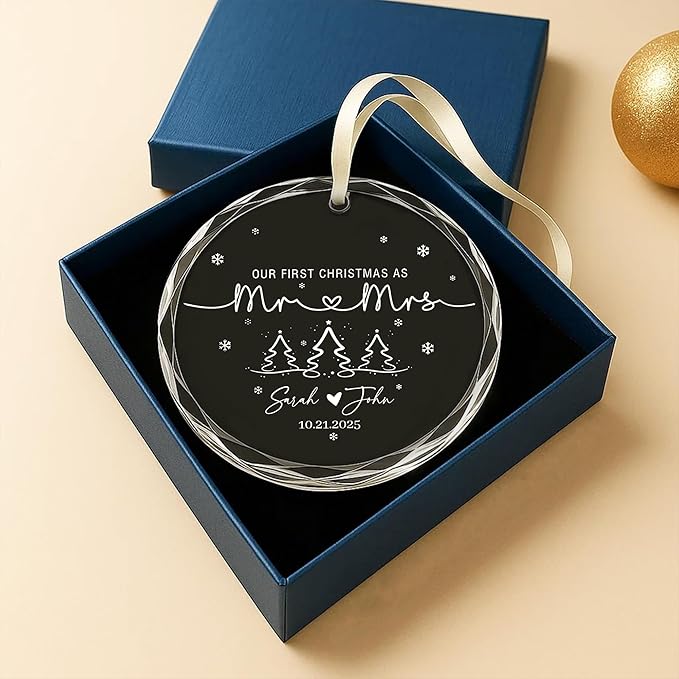 Personalized Glass Ornament 2025 - Image 4