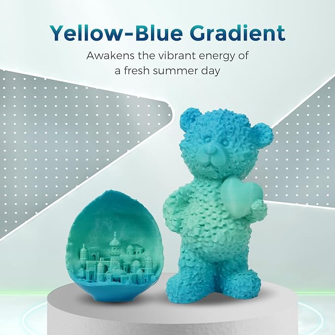 FLASHFORGE PLA Filament 1.75mm +/- 0.02mm Blue to Yellow Gradient, Smooth - Image 3