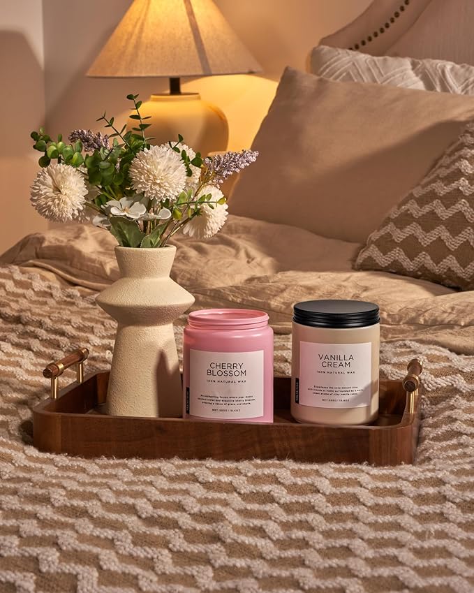 M&SENSE Cherry Blossom Scented Spring Candle, 19.4oz 110 Hours Long Lasting - Image 7