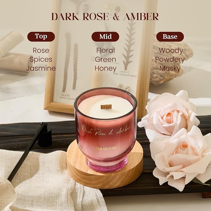 M&SENSE 9.88oz Natural Soy Wax Jar Candle - Image 3