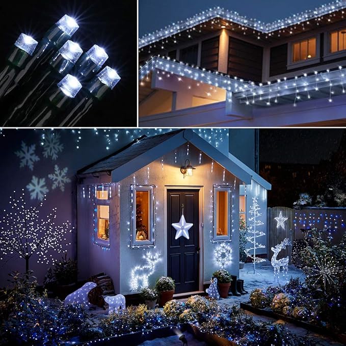 Toodour Solar Christmas Lights Outdoor, 2 Packs Total 144ft 400 LED Solar - Image 2