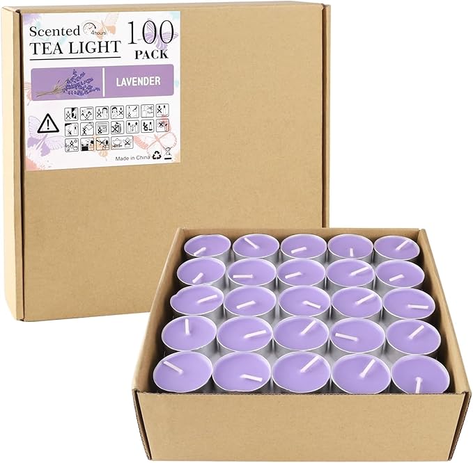 Purple Lavender Scented Tealight Candles - Image 6