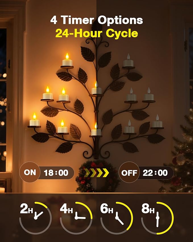 SoulBay Flameless Candles with Remote Control Timer & Charging Base - Image 5