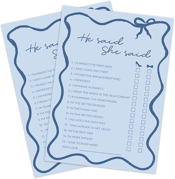 DEEKA 30 PCS Bridal Shower Games Card - Image 9