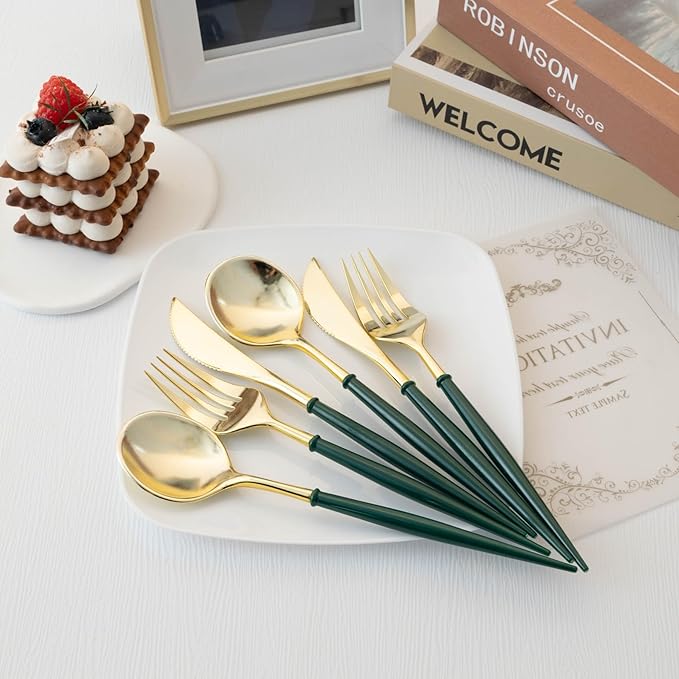 Lullaby 90PCS Gold Plastic Silverware - Image 7