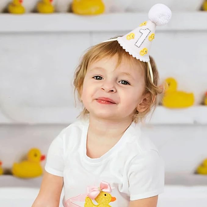 Little Yellow Duck 1st Birthday Party Hat - Image 5