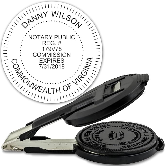 MaxMark Insert Only for Notary Seal Round Embosser for Virginia State by Maxmark