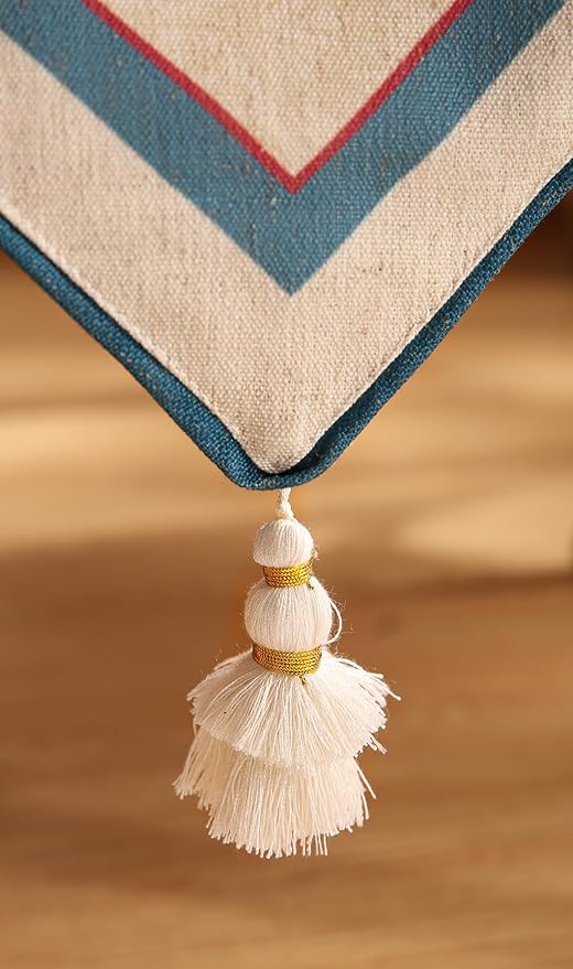 Vintage Blue Peacock Table Runner - Image 6