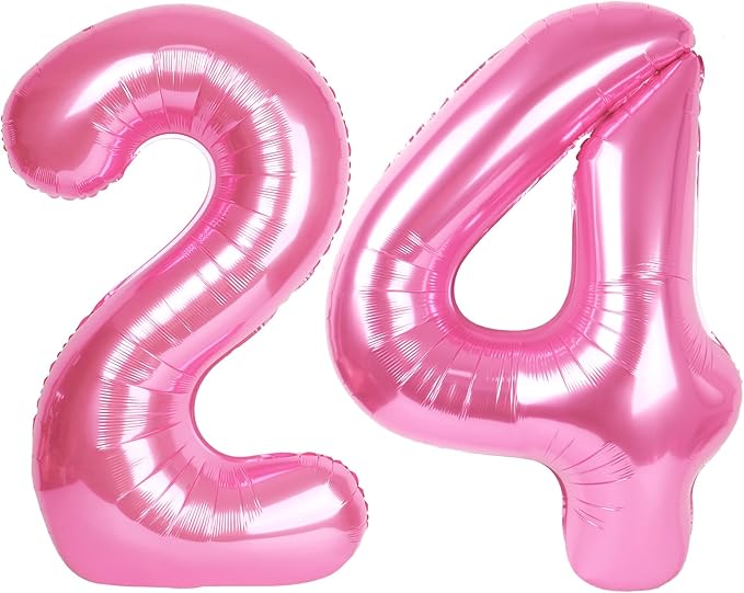number pink 24 balloon by Upgesy