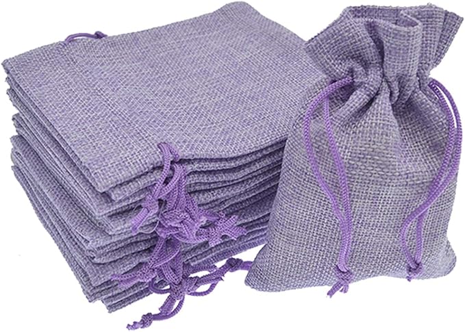 20pcs Burlap Bags 5 x 7, Linen Drawstring Gift Bags, Wedding Party Christmas by Bezall