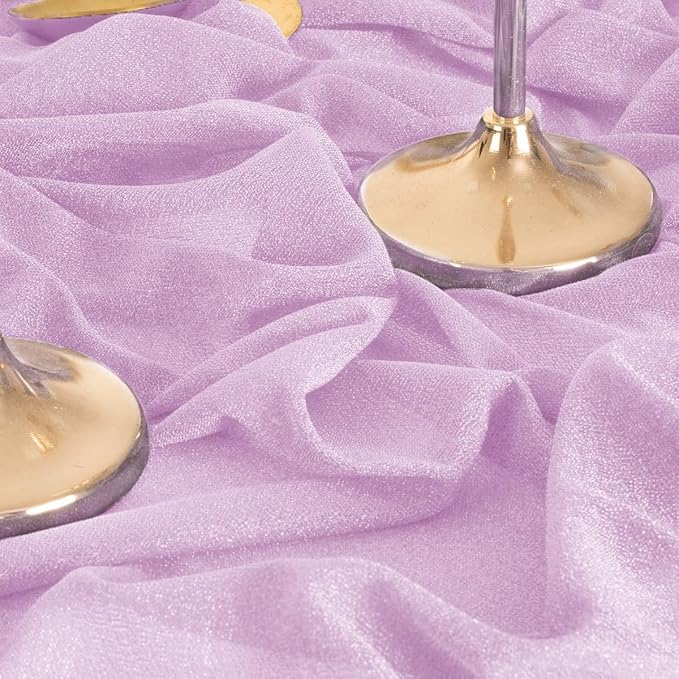 MLMW Wedding Arch Draping Fabric 1 Panel 29" x 20Ft Easter Lilac Sheer Wedding - Image 3