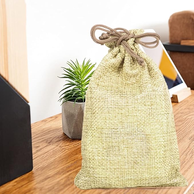 LYSXP 50PCS Burlap Bags with Drawstring，7x9 Inch Cream color Drawstring Gift - Image 5