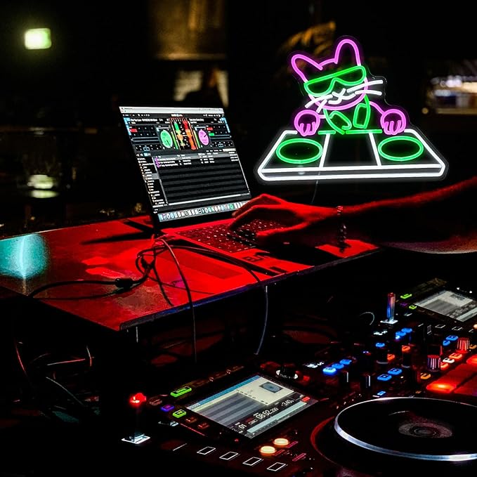 Cat DJ Player Neon Sign Dimmable DJ Player Led Neon Light - Image 6