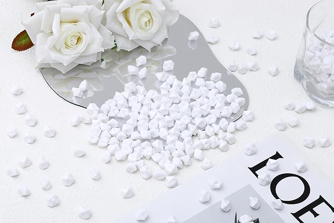 LAIDANLA 500PCS White Acrylic Gems Vase Fillers - Image 3