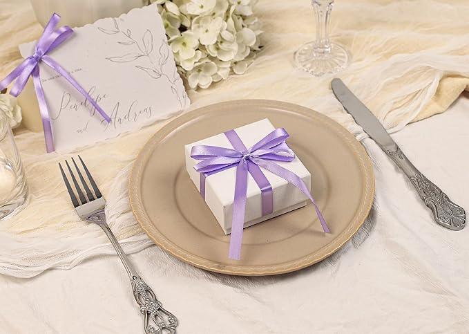 Light Purple Satin Ribbon 3/8 inch X Continuous 25 Yards, Single Face Polyester - Image 5