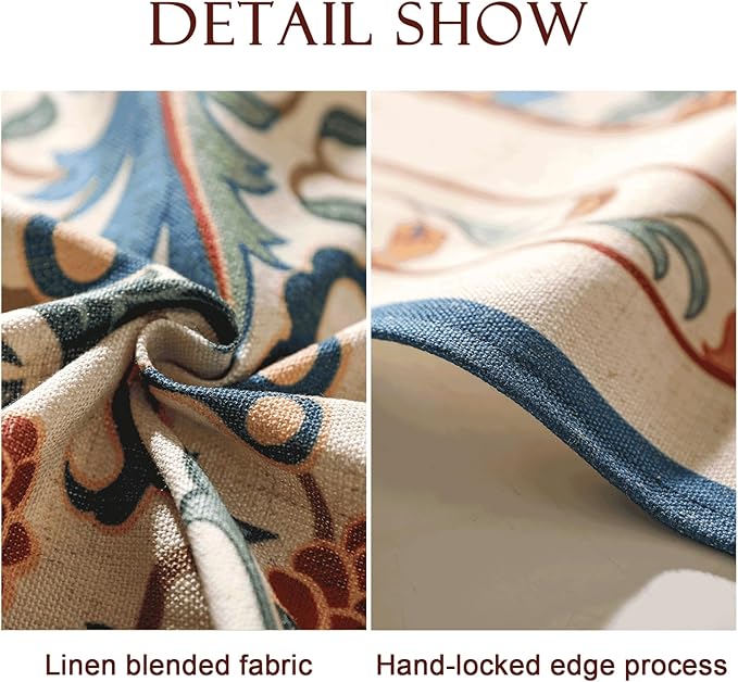 patdrea Designer Vintage Linen Extra Long Tablecloth - Image 5