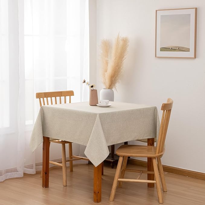 Hiasan 2 Pack Faux Linen Square Tablecloth - Image 7