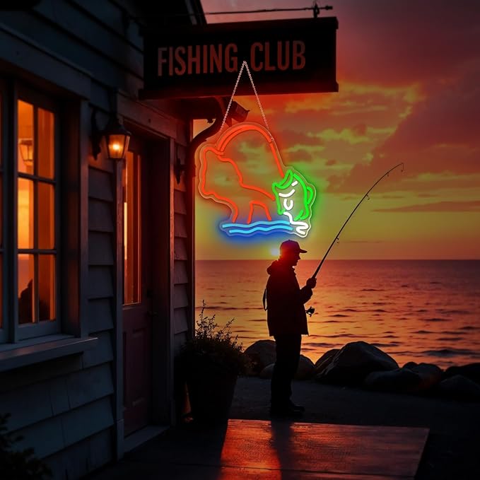 Fishing Neon Sign, Neon fish Sign, Neon Signs - Image 7
