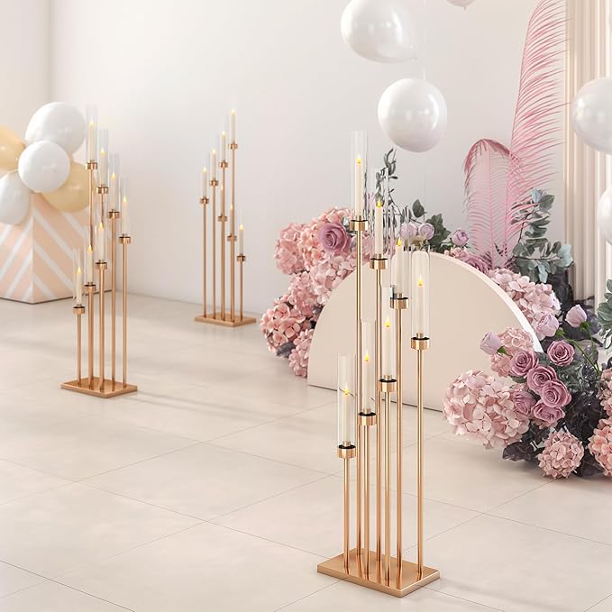 46.5'' Floor Candelabra 7 Arms Floor Candle Holders - Image 8