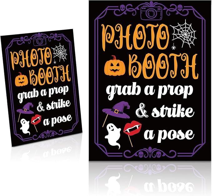 Photo Booth Sign with Stand Retro Background Table by Briwooody