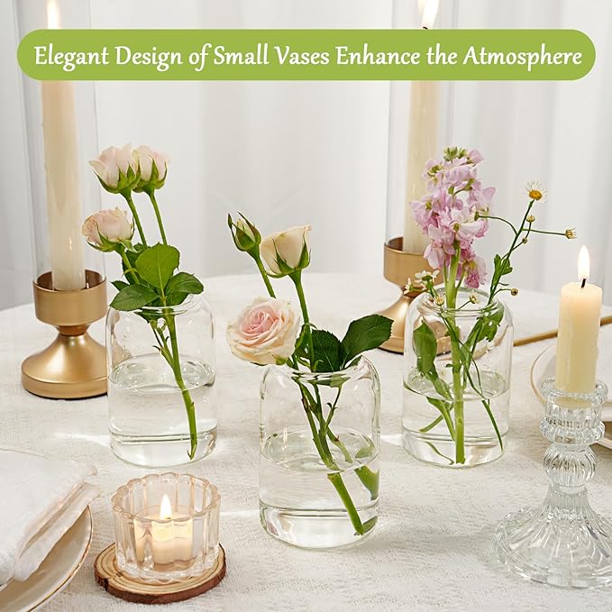 Small Glass Flower Vases - Image 6