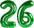 40 Inch Green Mylar Foil Number 26 Birthday Balloon, Digital Balloons by Upgesy