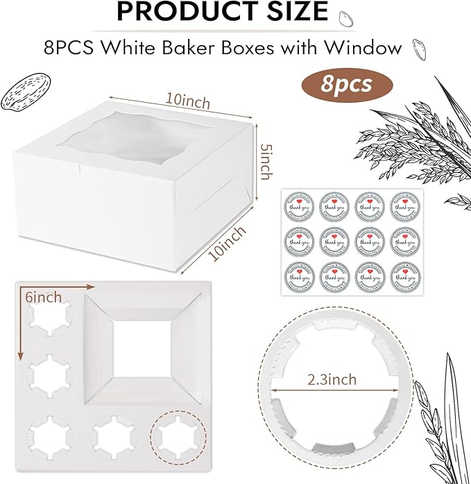 JCD 8 Packs 1+5 Cupcake Box Combo - Image 2