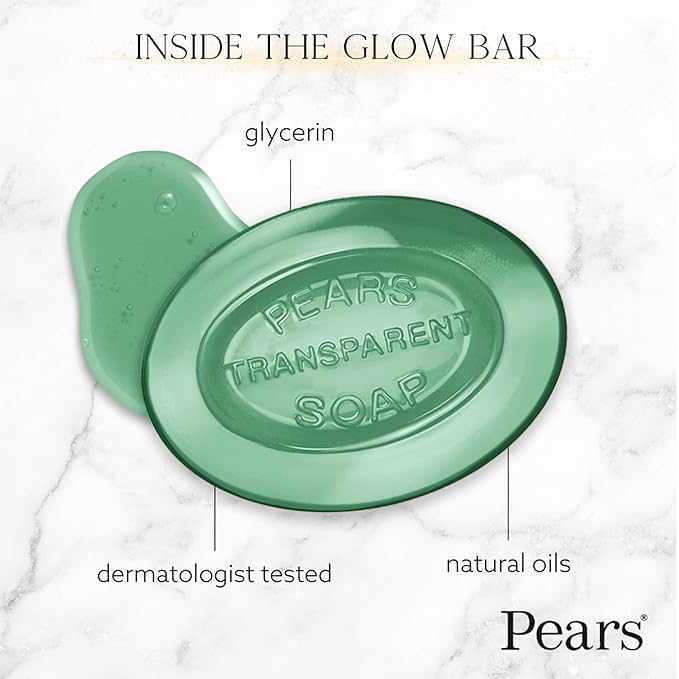 Pears Soap, Pure & Gentle with Lemon Flower Extract, Glowing Skin, 3.53 Oz Ea - Image 3