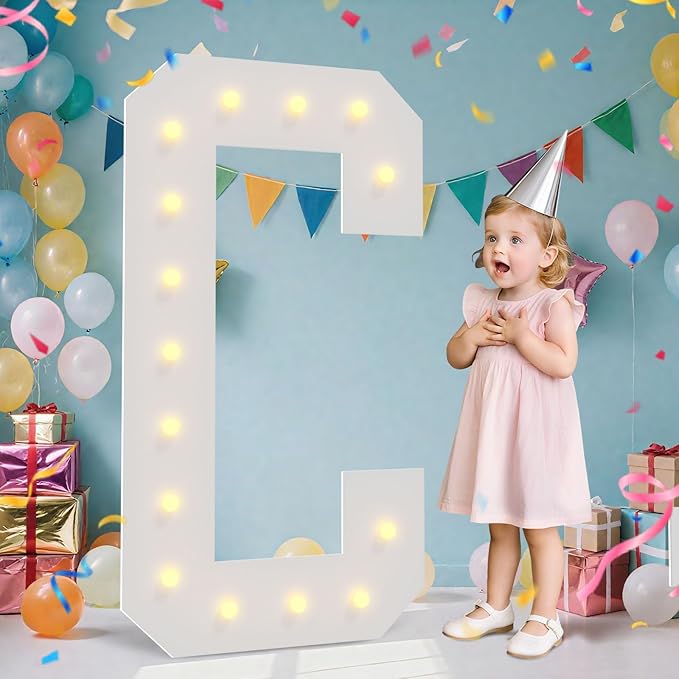 4FT Marquee Light Up Letters by LOBOOM
