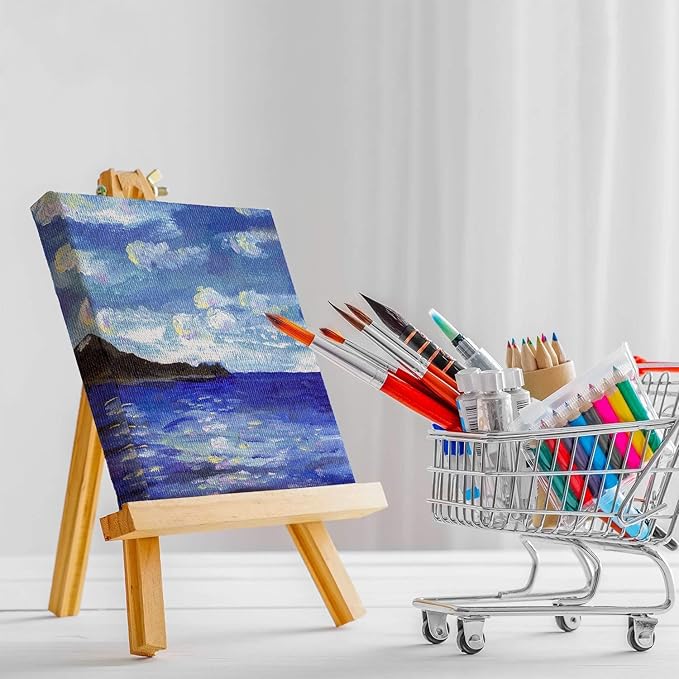 U.S. Art Supply 5" x 5" Stretched Canvas - Image 7